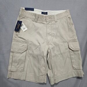 Polo Ralph Lauren Mens Cargo Shorts Khaki Tan Classic Polo Chino Utility Size 33
